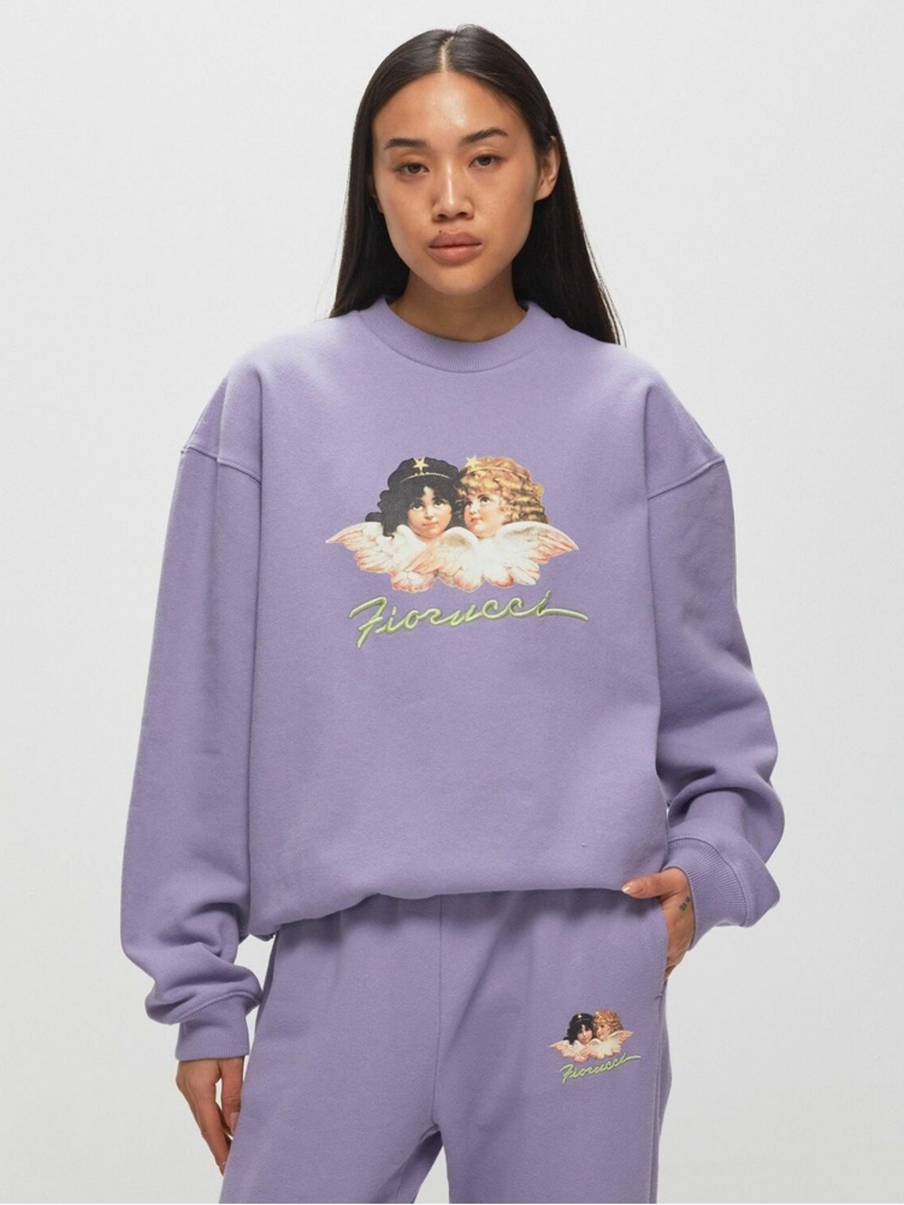 Fiorucci Angels Logo Sweatshirt Lavender Purple